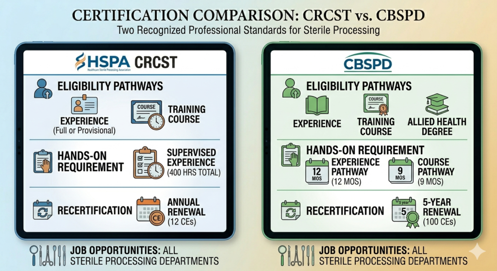 CRCST vs CBSPD: Which Sterile Processing Certification Should You Actually Get? (2026)